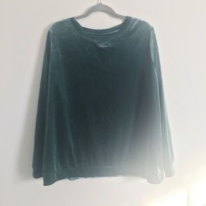 Ava & Viv Velvet T-Shirt Green 2X